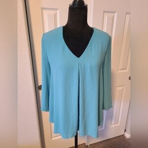 White House Black Market Light Blue Blouse